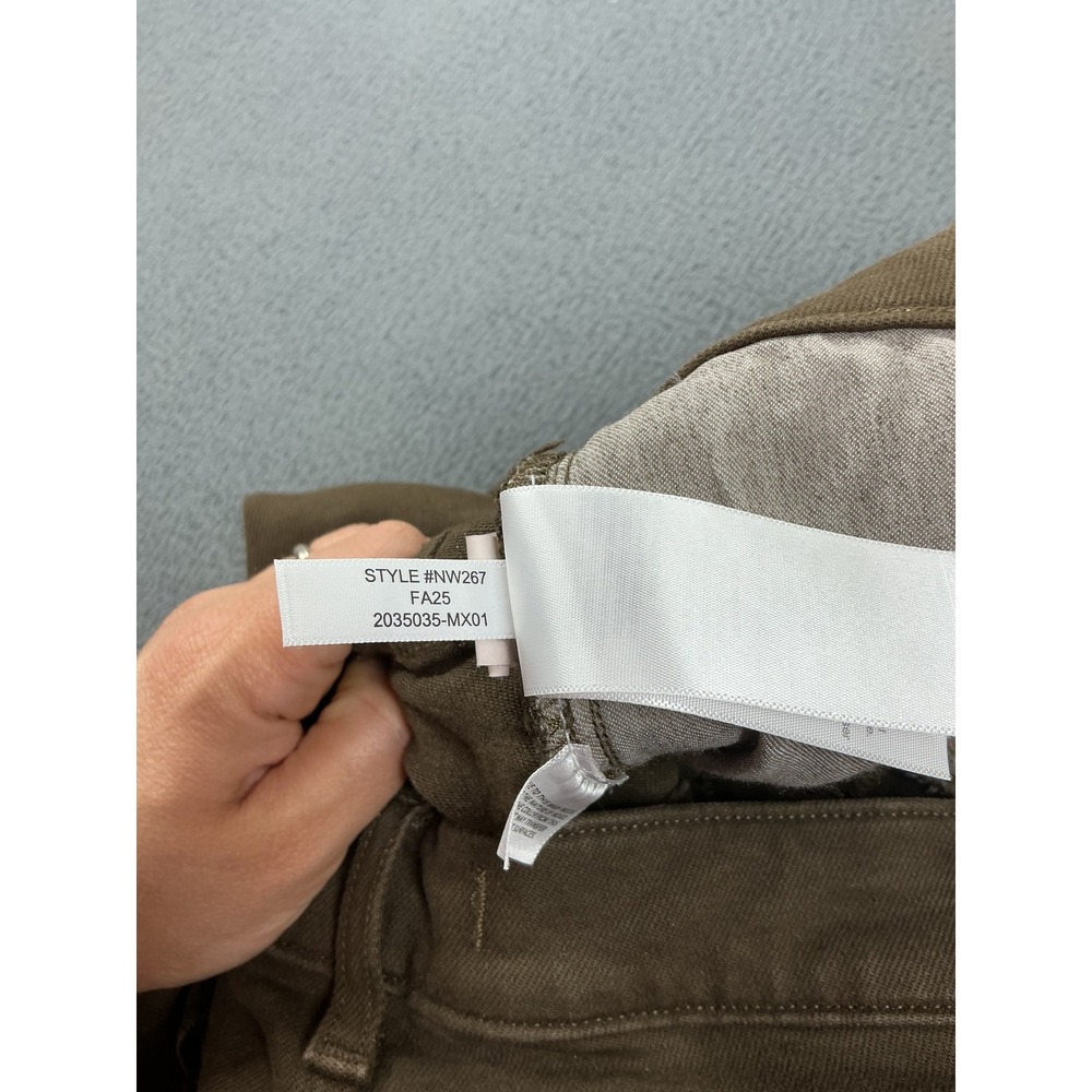 Madewell Flared Wide-Leg Jeans Womens 32 Brown Olive Raw Hem High Rise NW267 - Picture 9 of 12